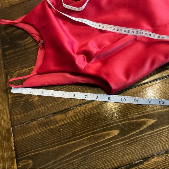 Michaelangelo Red Satin Gown - Picture 9 of 16